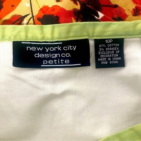 NYC Design Company Beautiful Autumn Colors Graphic Print Skirt 10P Beautiful - Picture 8 of 14